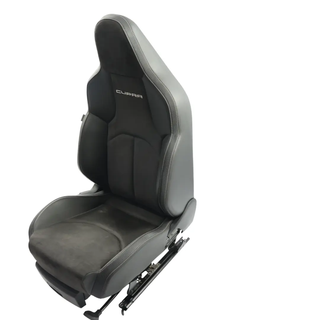 Seat Leon 5F Cupra Sitz Vorne Rechts Beheizt Alcantara Leder Schwarz Carbon - SKU 5F0881806GG-1 - Teilenummer 5F0881806GG