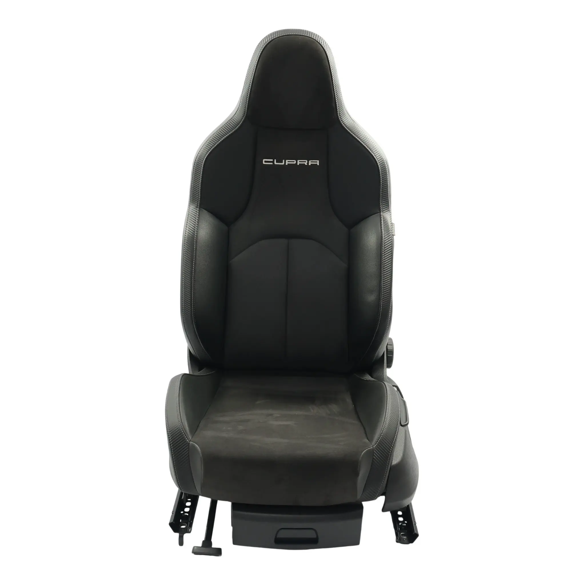 Seat Leon 5F Cupra Siège Avant Chauffant Gauche Alcantara Cuir Noir Carbone