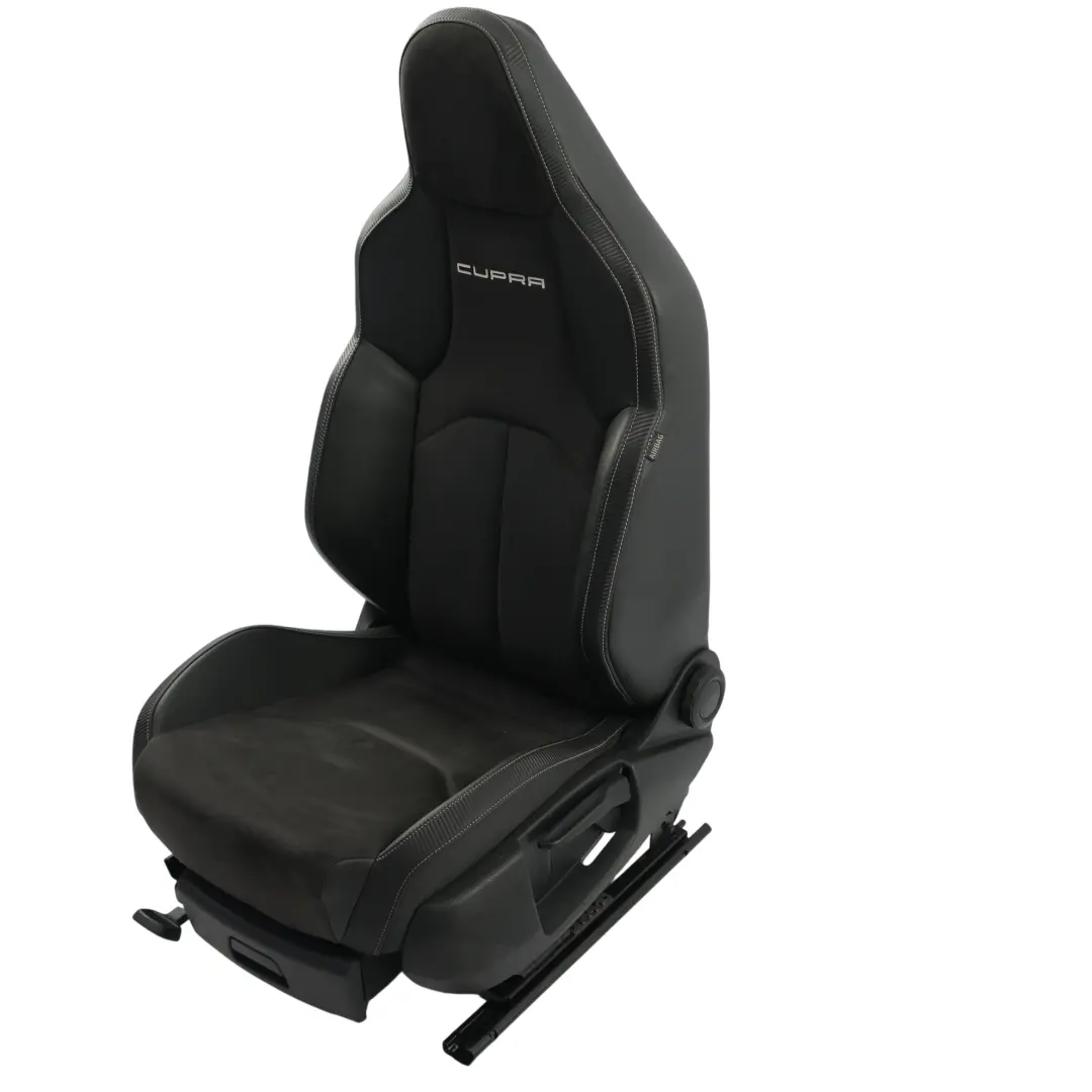 Seat Leon 5F Cupra Sitz Vorne Beheizt Links Alcantara Leder Schwarz Carbon - SKU 5F3881805EG-1 - Teilenummer 5F3881805EG