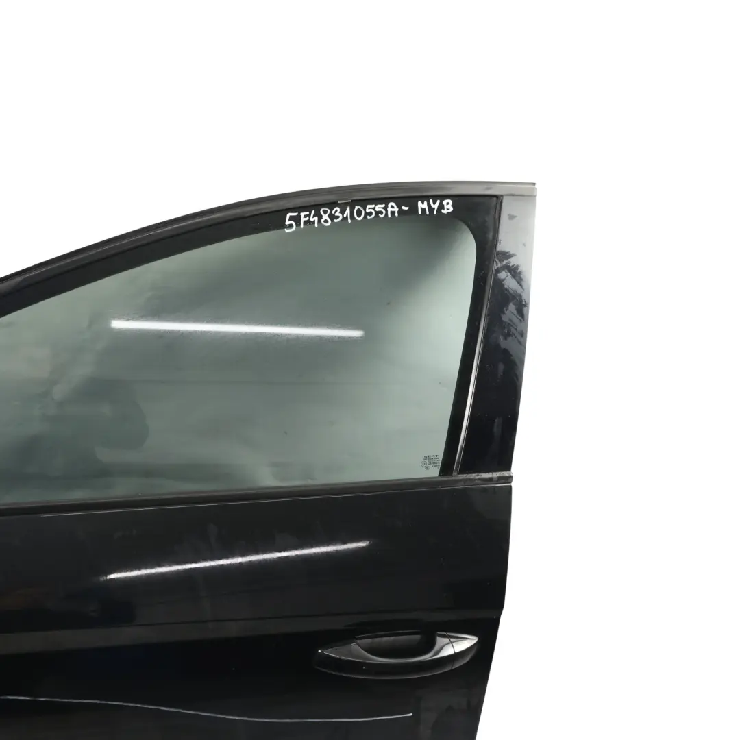 Seat Leon Mk3 Door Front Left N/S Mythical Black Metallic - Y9T - SKU 5F4831055A-MYB - Part number 5F4831055A