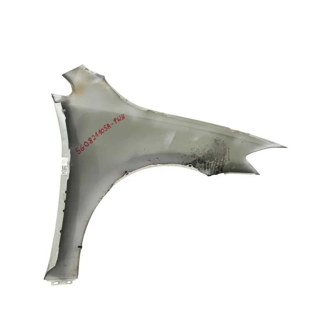 Volkswagen Golf Mk7 Panel Lateral Delantero Izquierdo Blanco Puro C9A - SKU 5G0821105A-PWH - Número de pieza 5G0821105A