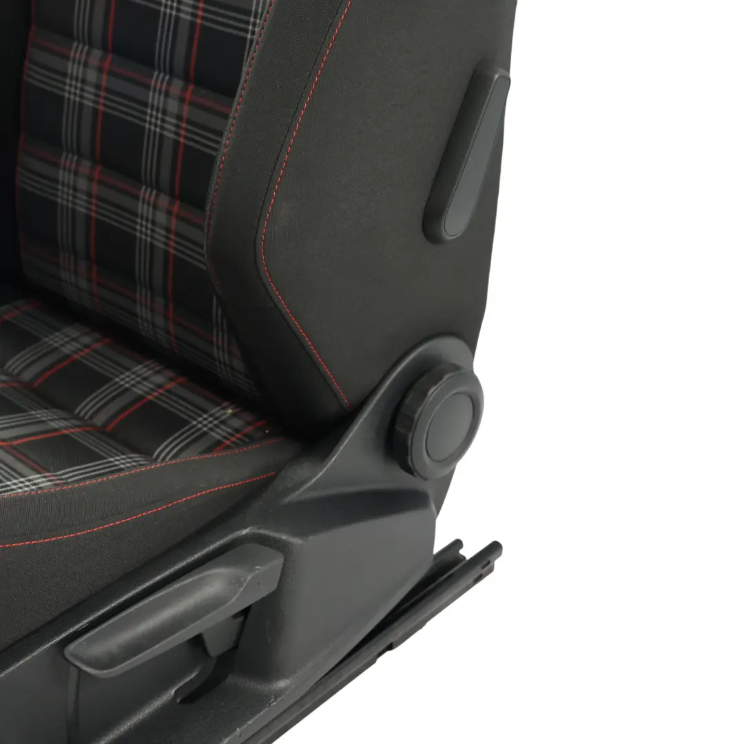 Volkswagen Golf Mk7 5G Front Seat Fabric Cloth Titanium Black/Red Right O/S - SKU 5G4881805DH - Part number 5G4881805DH