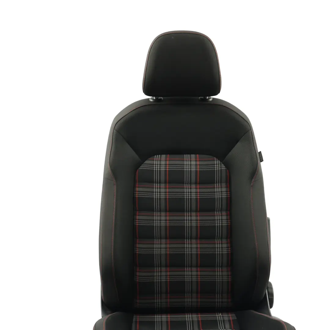 5G Front Seat Fabric Cloth Titanium Black/Red Right O/S to Volkswagen Golf Mk7 with Part number 5G4881805DH Volkswagen Golf Mk7 5G Front Seat Fabric Cloth Titanium Black/Red Right O/S - SKU 5G4881805DH - Part number 5G4881805DH