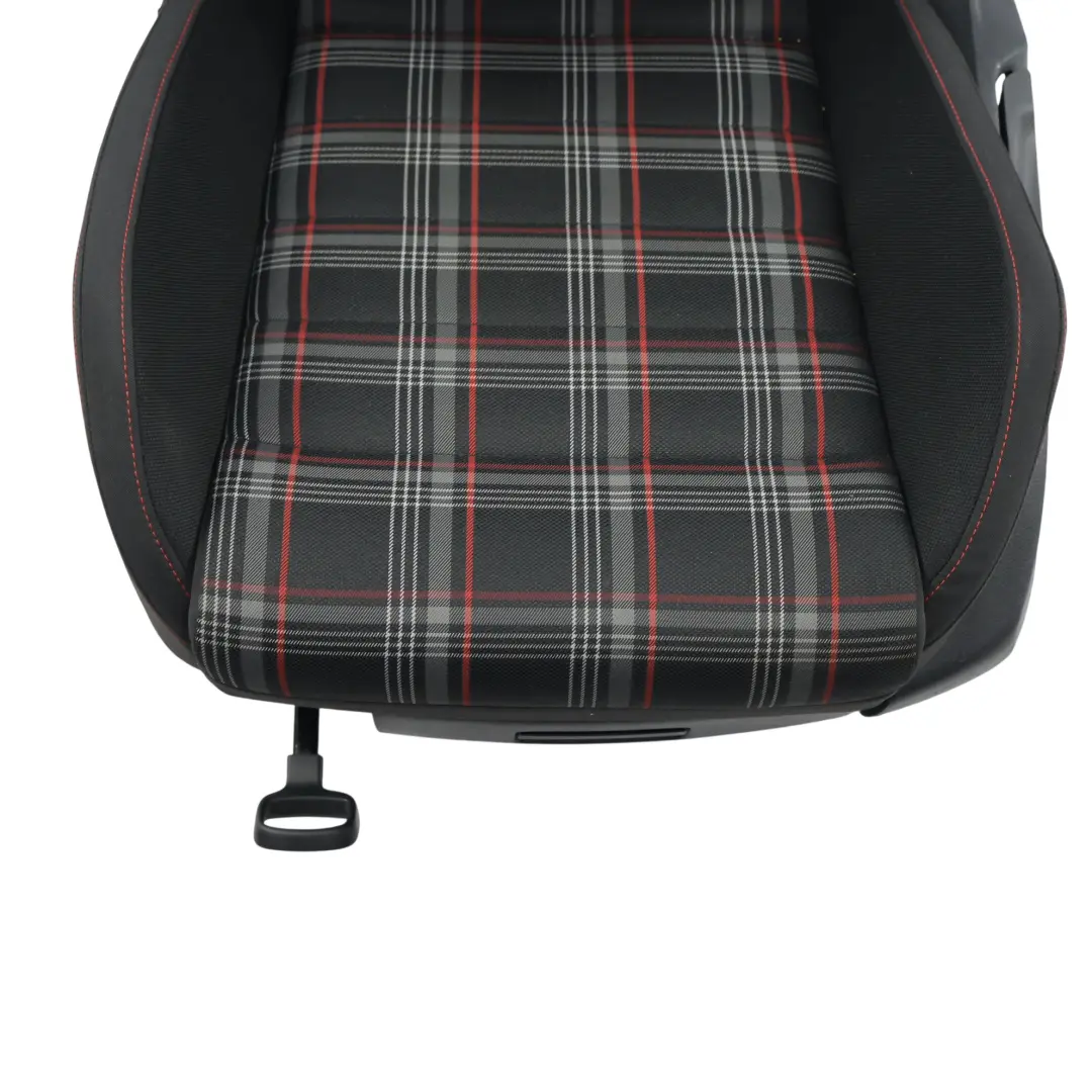 Volkswagen Golf Mk7 5G Tela Asiento Delantero Titanio Negro/Rojo Derecho - SKU 5G4881805DH - Número de pieza 5G4881805DH