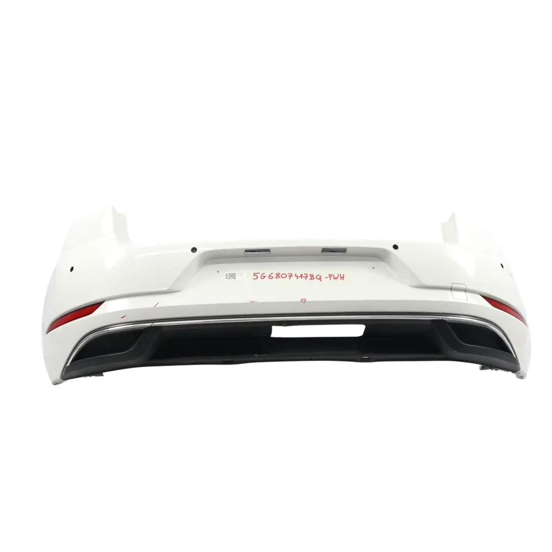 Tylny Zderzak Pure White Biały - C9A do Volkswagen VW Golf Mk7 o numerze 5G6807417BQ Volkswagen VW Golf Mk7 Tylny Zderzak Pure White Biały - C9A - SKU 5G6807417BQ-PWH - Numer Części 5G6807417BQ