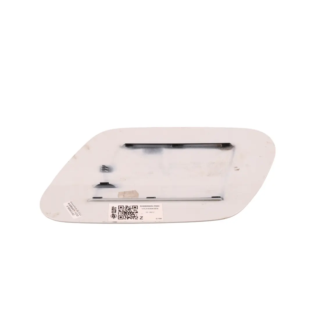 VW Volkswagen Golf Mk8 Fuel Filler Flap Cap Panel Pure White - C9A - SKU 5H0809909-PWH - Part number 5H0809909