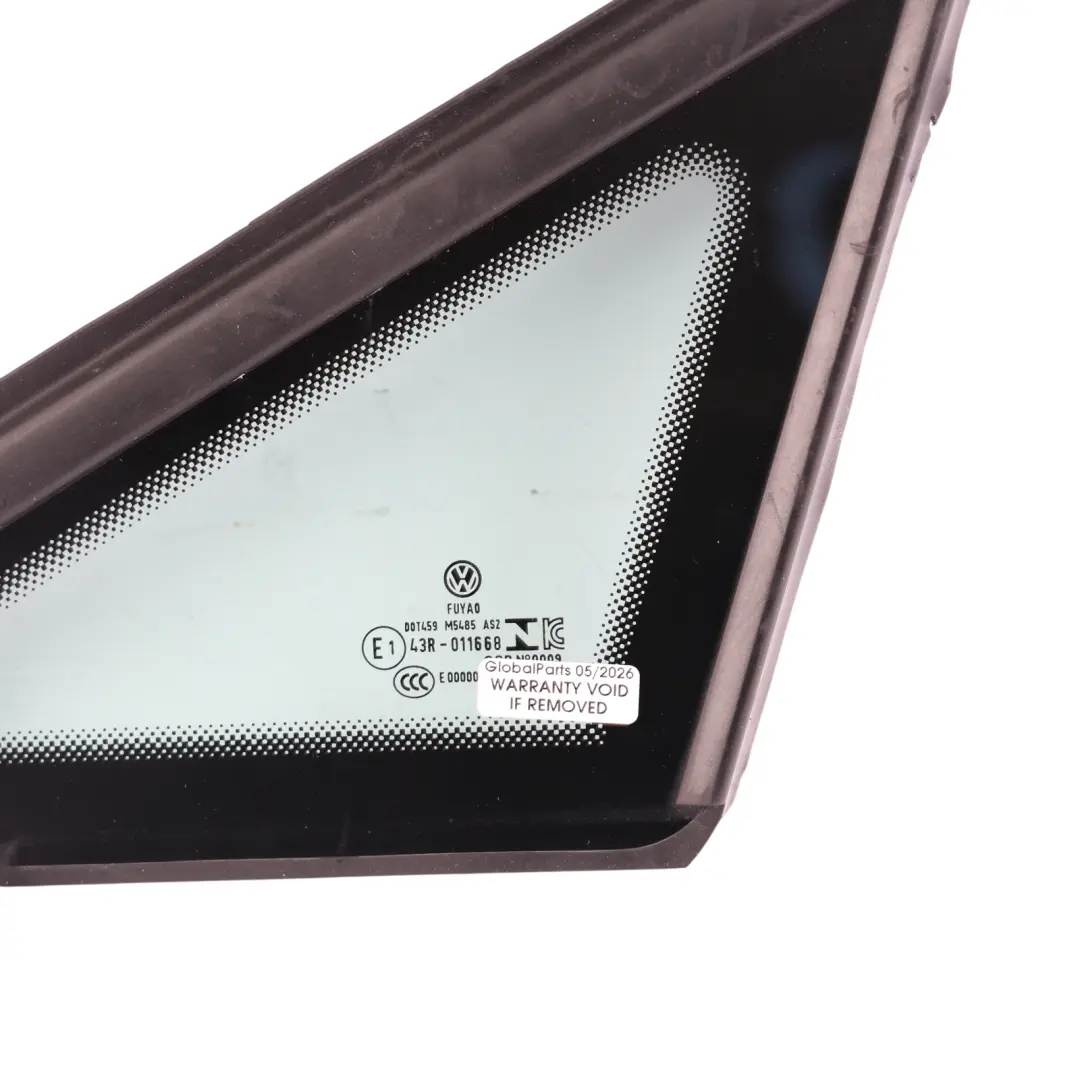Mk8 Front Door Triagle Window Glass AS2 Left N/S to Volkswagen Golf with Part number 5H0845411J Volkswagen Golf Mk8 Front Door Triagle Window Glass AS2 Left N/S - SKU 5H0845411J - Part number 5H0845411J