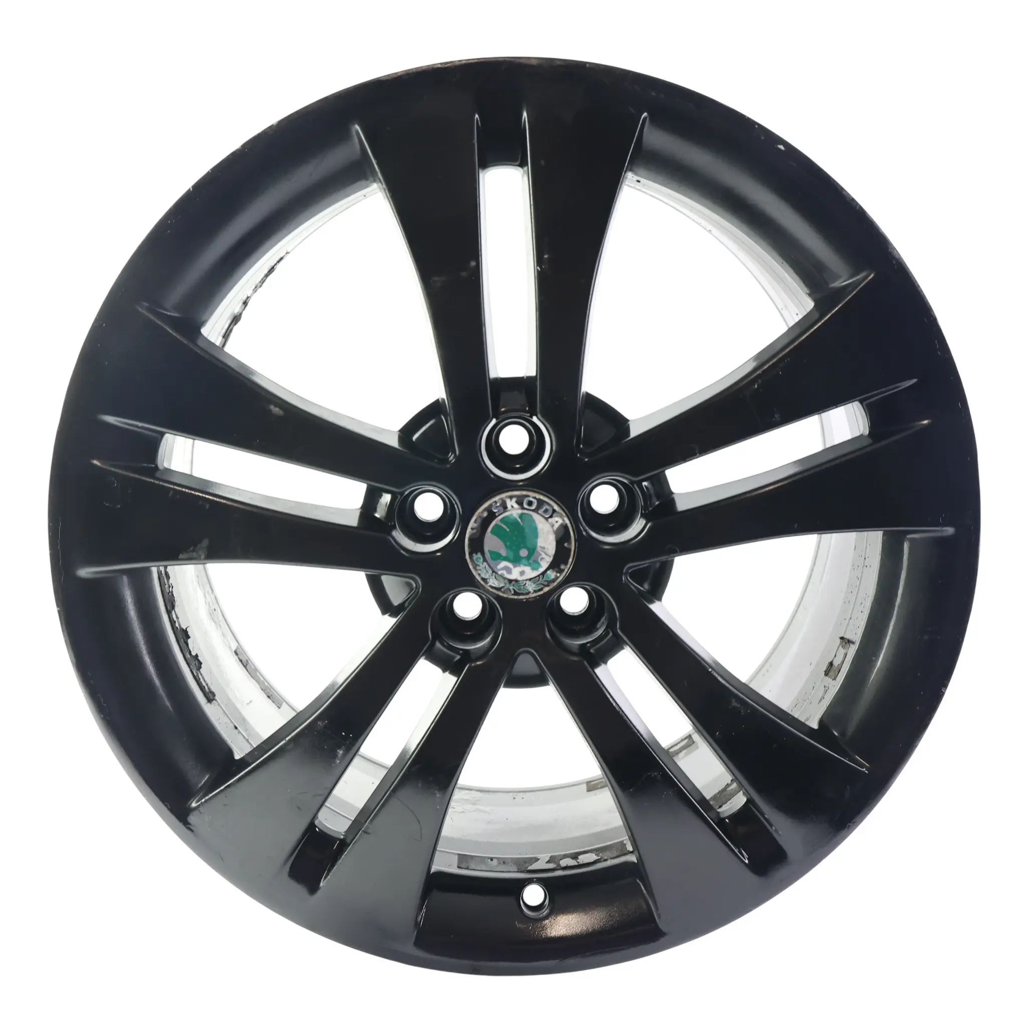 Skoda Fabia 5j Alloy Wheel Rim Black Metallic 17" 7J ET:41 5x100 5J0601025HA