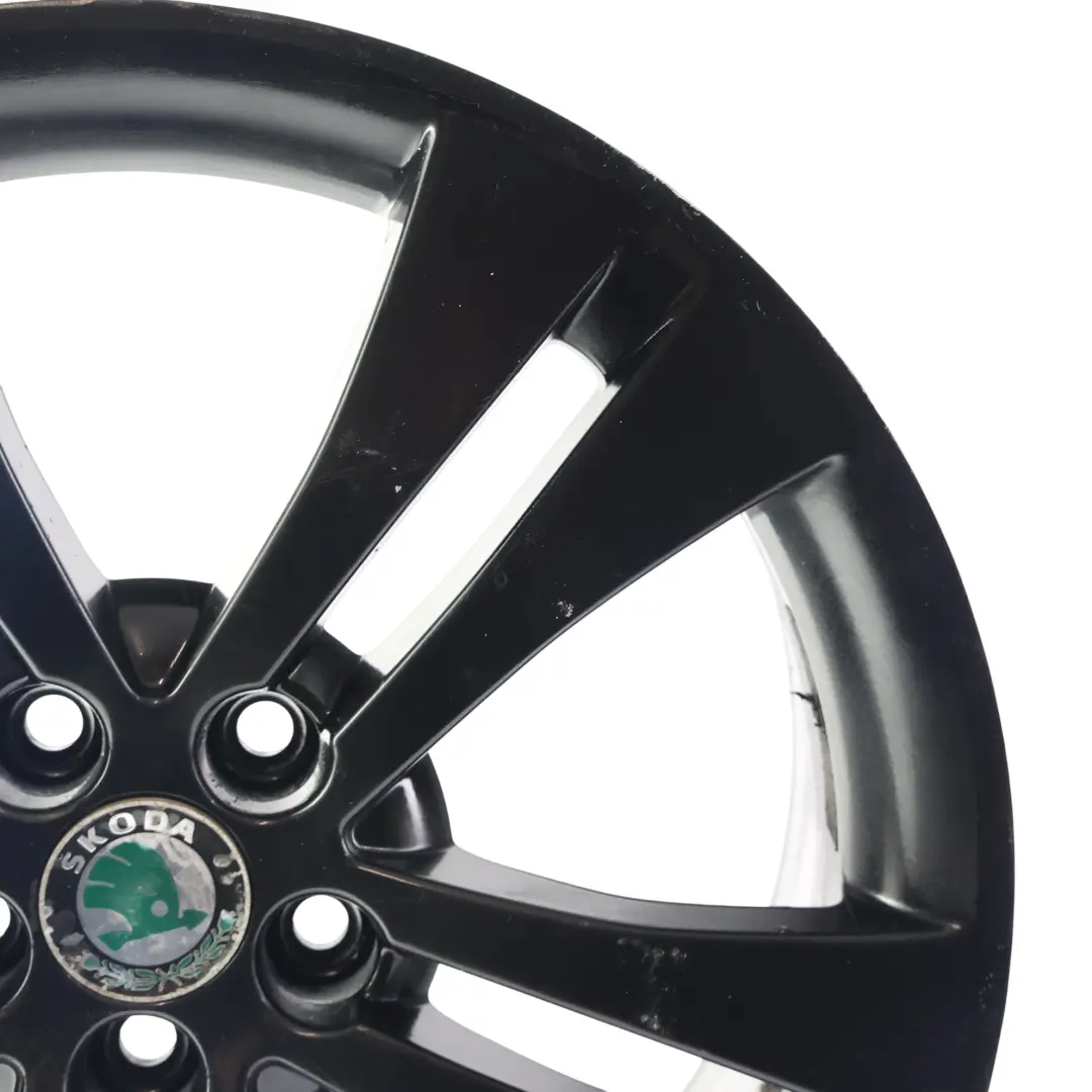 Skoda Fabia MK2 Alu Felge Schwarz 17" 7J ET:41 5x100 Trinity - SKU 5J0601025HA-2 - Teilenummer 5J0601025HA