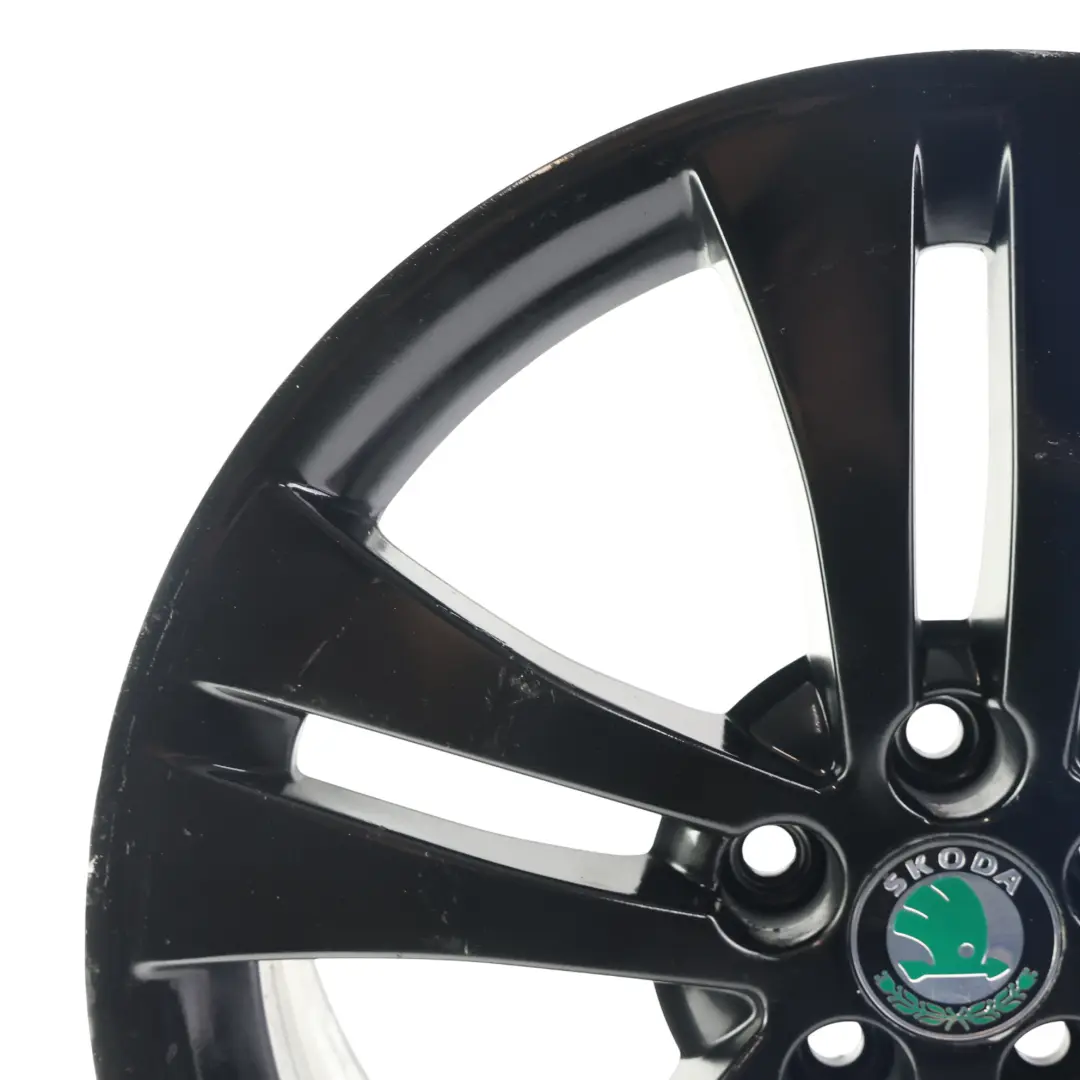 Skoda Fabia Mk2 Alloy Wheel Rim Black 17" 7J ET:41 5x100 Trinity - SKU 5J0601025HA-3 - Part number 5J0601025HA