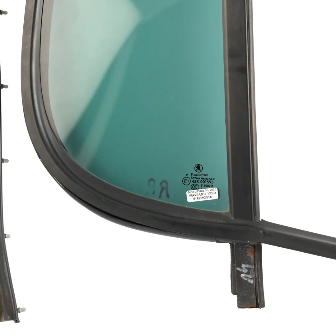 Skoda Fabia Mk2 Rear Door Window Glass Glazing Tinted AS3 Right O/S - SKU 5J6845210AH - Part number 5J6845210AH
