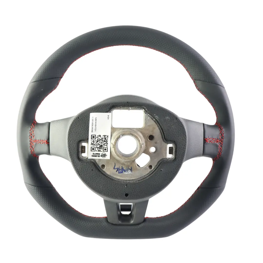 Volkswagen Golf MK6 GTD Lenkrad NEU Schwarz Leder Flach Boden - SKU 5K0419091AF-1 - Teilenummer 5K0419091AF