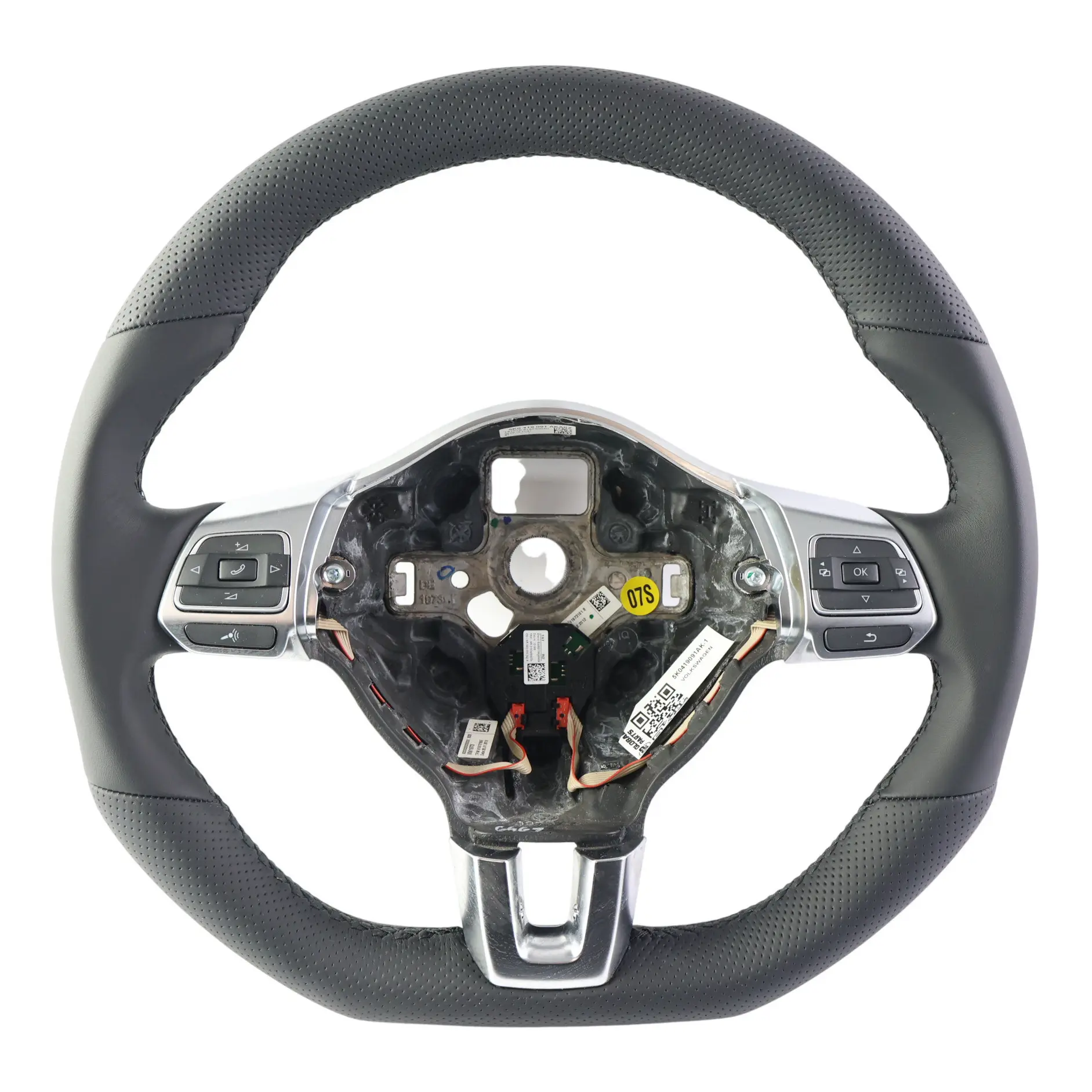 Volkswagen Golf MK6 Steering Wheel NEW Black Leather Flat Bottom 5K0419091AK