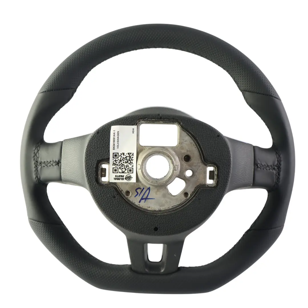 MK6 Volante Negro Cuero Fondo Plano Nuevo para Volkswagen Golf con número de pieza 5K0419091AK Volkswagen Golf MK6 Volante Negro Cuero Fondo Plano Nuevo - SKU 5K0419091AK-1 - Número de pieza 5K0419091AK