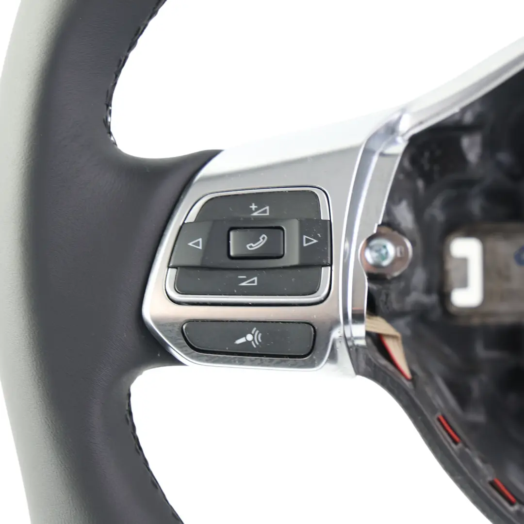 Volkswagen Golf MK6 Steering Wheel NEW Black Leather Flat Bottom - SKU 5K0419091AK-1 - Part number 5K0419091AK