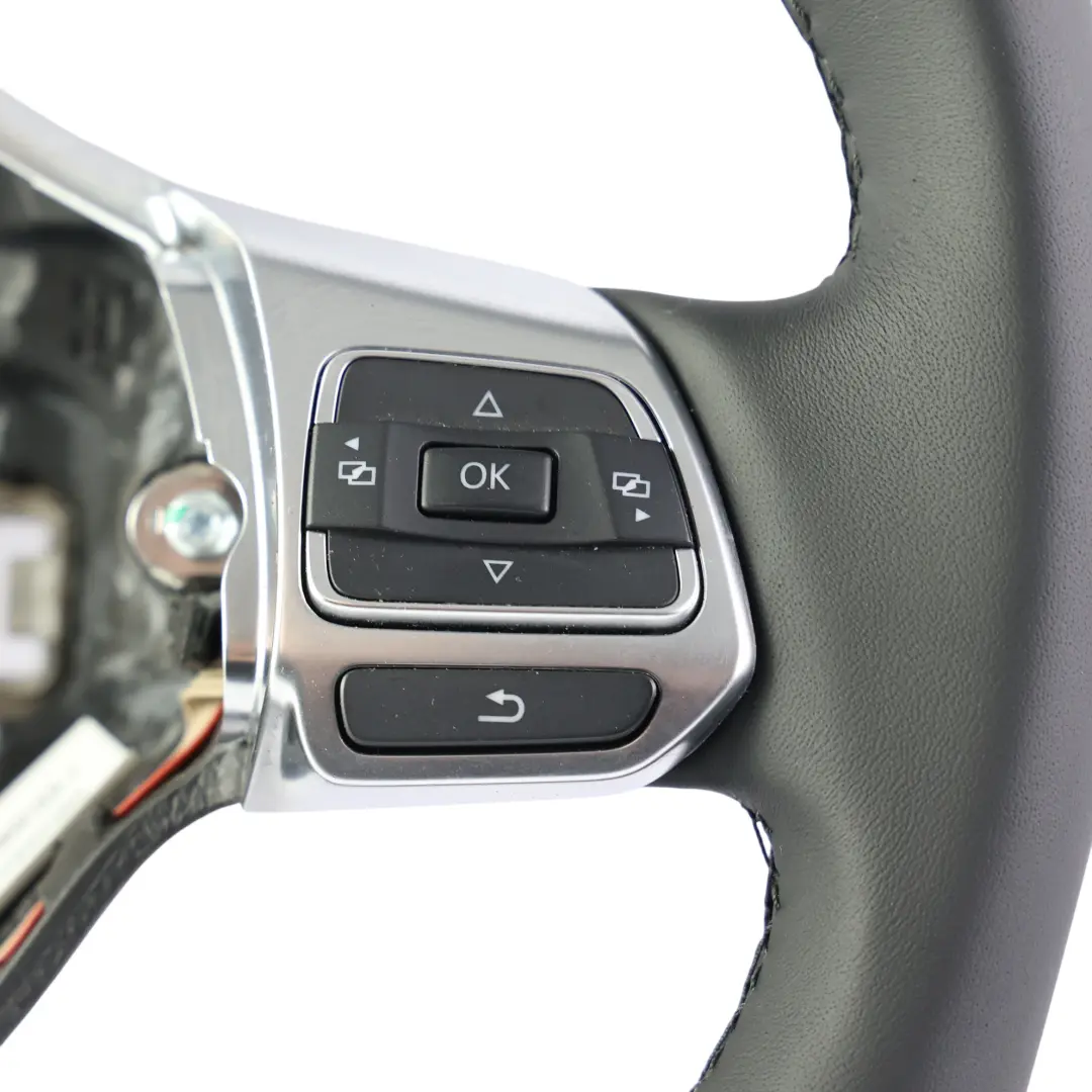 MK6 Steering Wheel NEW Black Leather Flat Bottom to Volkswagen Golf with Part number 5K0419091AK Volkswagen Golf MK6 Steering Wheel NEW Black Leather Flat Bottom - SKU 5K0419091AK-1 - Part number 5K0419091AK