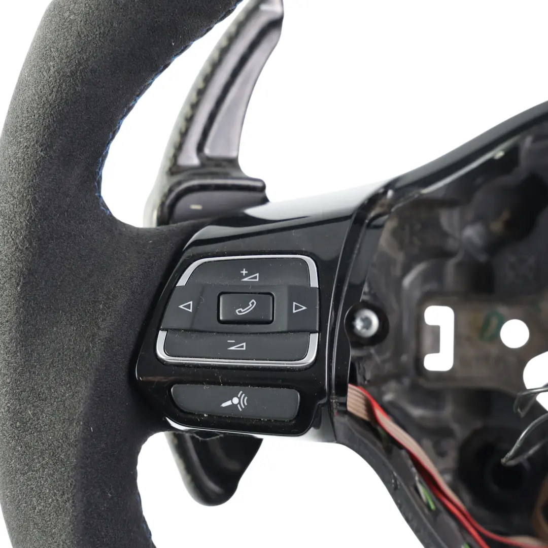 VW Volkswagen Golf MK6 R Steering Wheel Carbon Flat Bottom LED Alcantara - SKU 5K0419091AS-2 - Part number 5K0419091AS