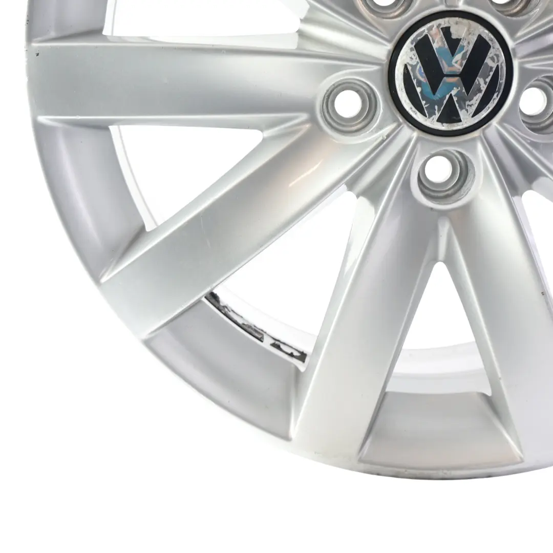 Volkswagen Golf Mk6 Silberne Leichtmetallfelge Alufelge 17" 7J ET:54 - SKU 5K0601025F - Teilenummer 5K0601025F