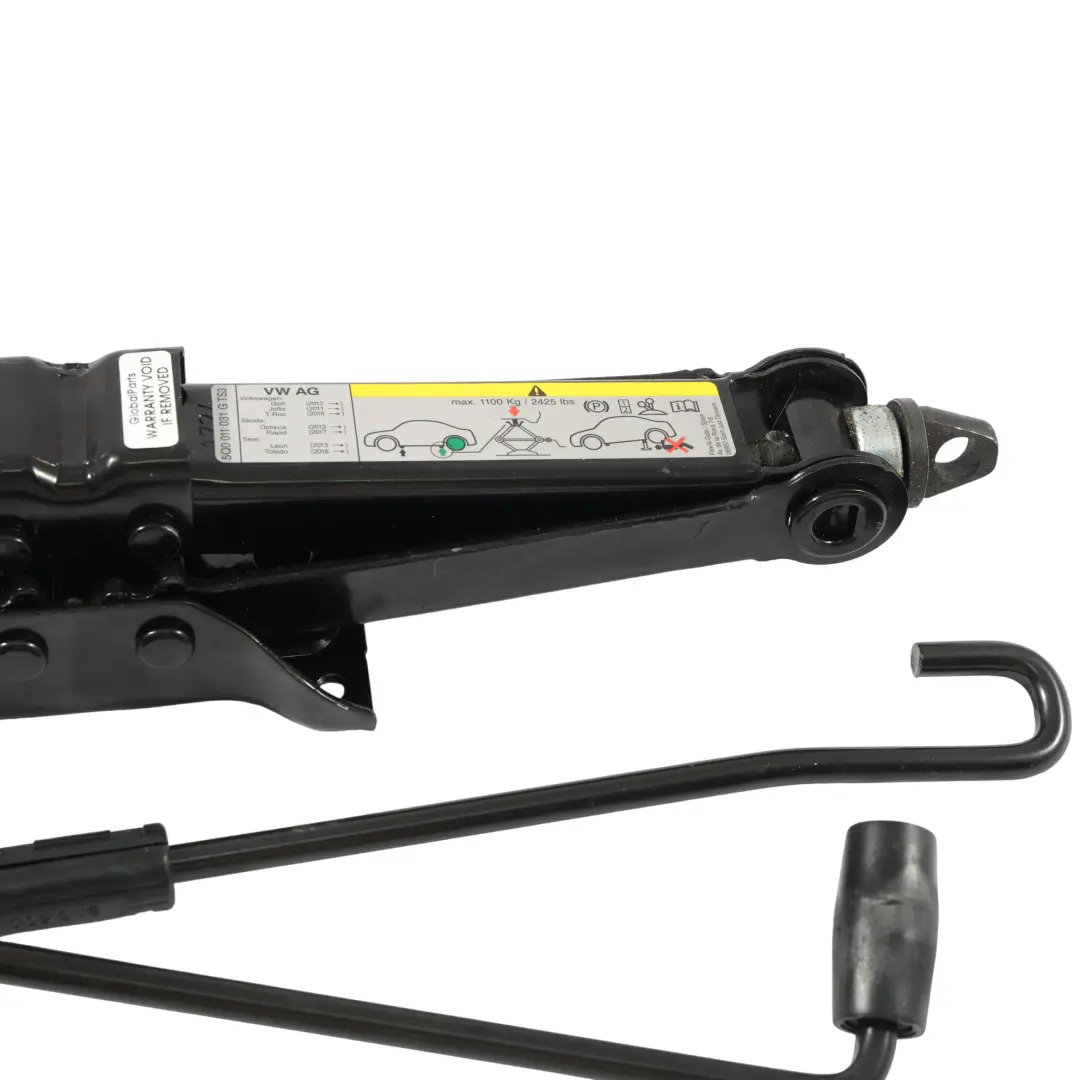 Wagenheber Scherenheber Bordwerkzeug für Skoda Golf Mk7 T-Roc mit Teilenummer 5Q0011031G Skoda Golf Mk7 T-Roc Wagenheber Scherenheber Bordwerkzeug - SKU 5Q0011031G - Teilenummer 5Q0011031G