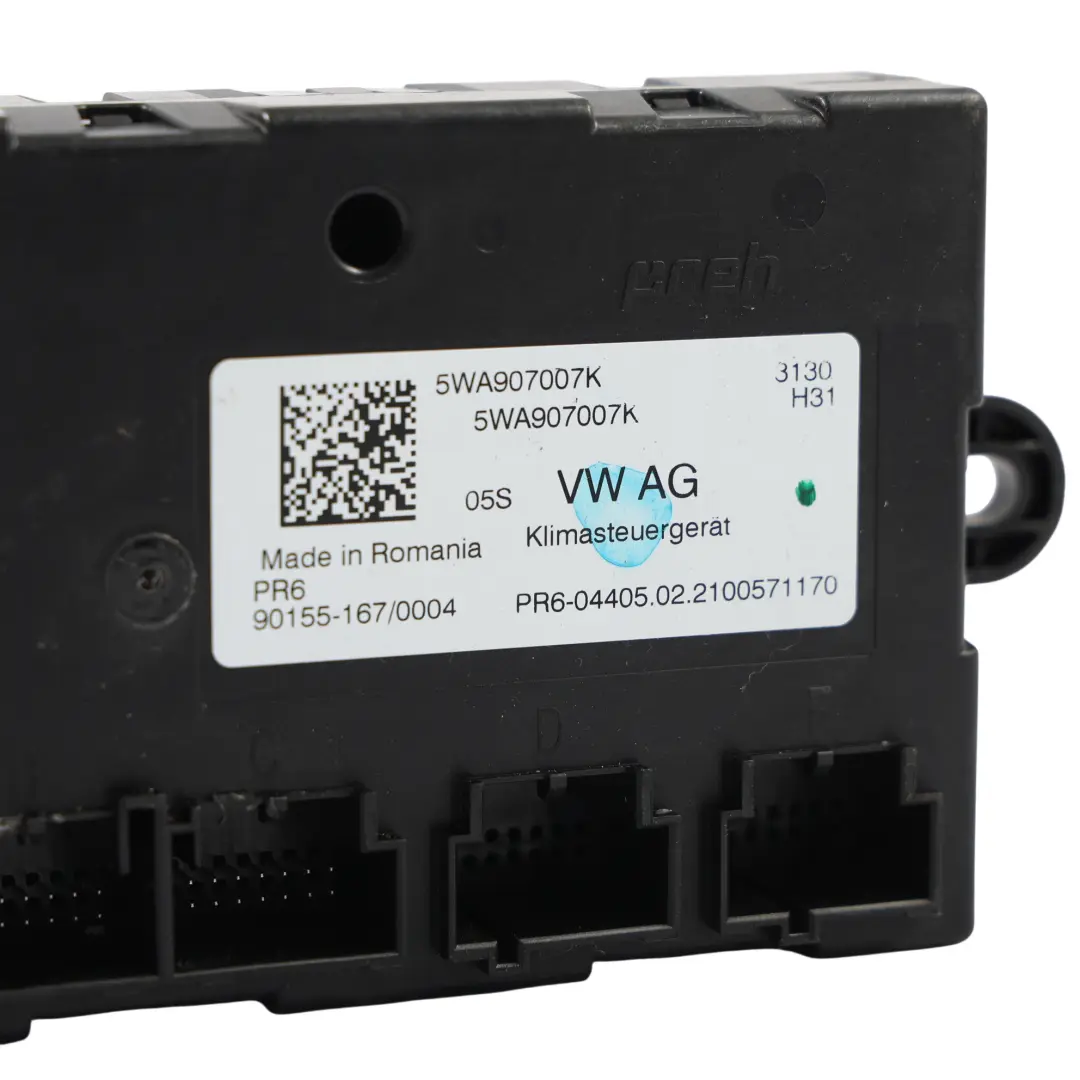 Mk8 Climate Control Module ECU 2.0 Diesel to Volkswagen Golf Cd1 with Part number 5WA907007K Volkswagen Golf Cd1 Mk8 Climate Control Module ECU 2.0 Diesel - SKU 5WA907007K - Part number 5WA907007K