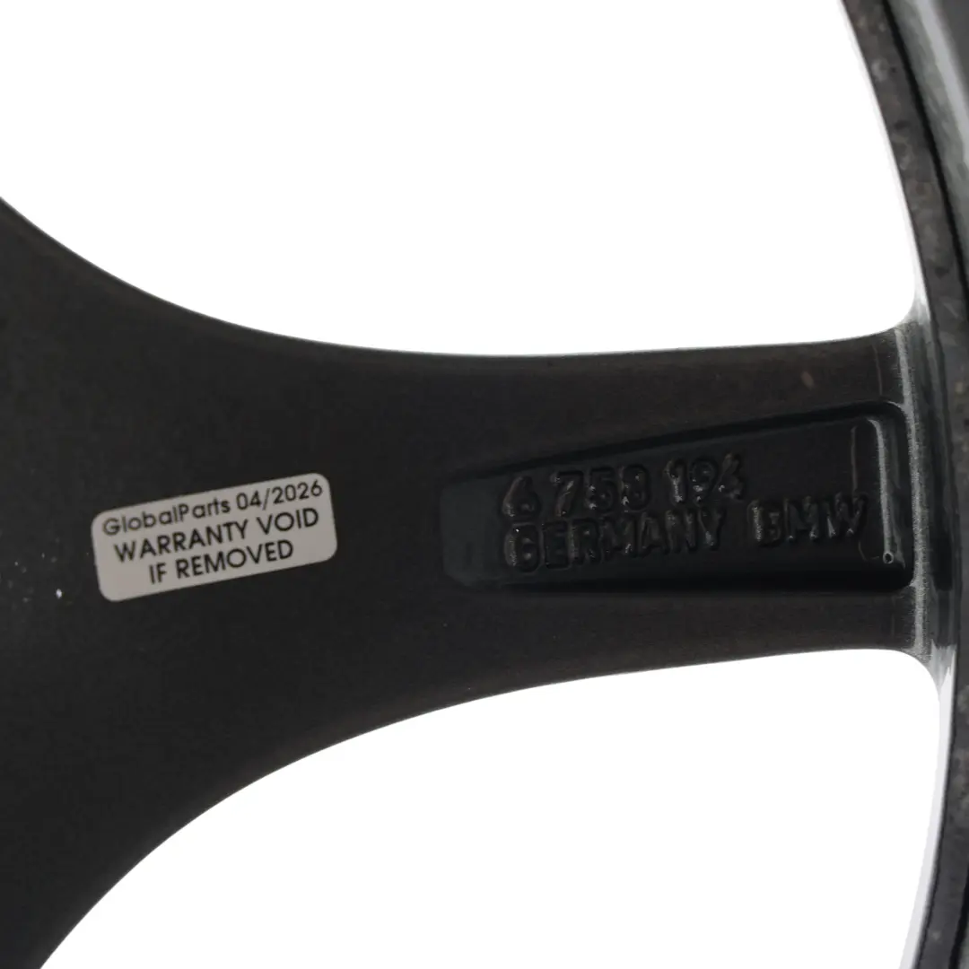 Front Wheel Alloy Rim 18" 8J ET:47 Star Spoke to BMW Z4 E85 E86 with Part number 6758194 BMW Z4 E85 E86 Front Wheel Alloy Rim 18" 8J ET:47 Star Spoke - SKU 6758194-4 - Part number 6758194