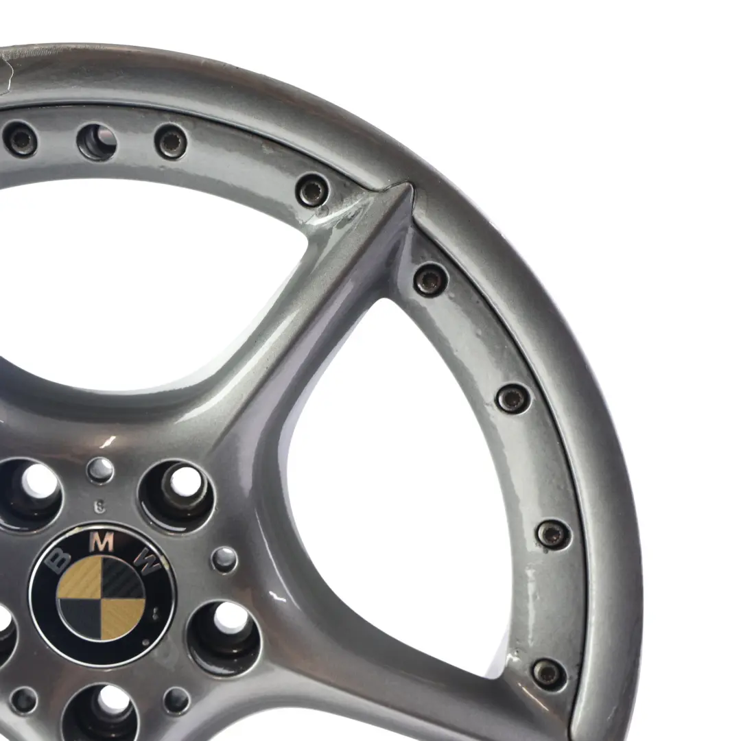 BMW Z4 E85 E86 Silver Front Wheel Alloy Rim 18" ET:47 8J Star Spoke 108 BBS - SKU 6758194-5 - Part number 6758194
