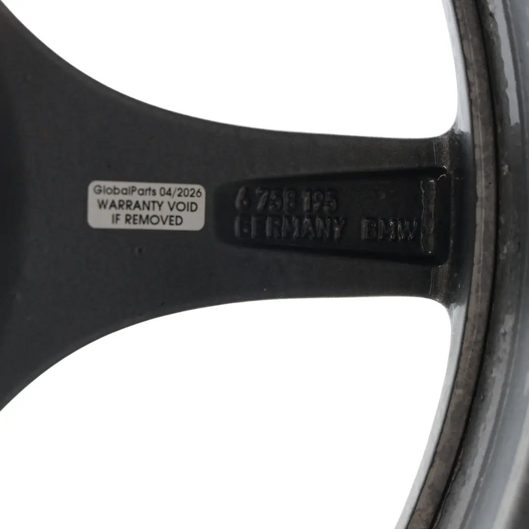 Llanta Trasera Negra 18" 8,5J ET:50 Star Spoke 108 para BMW Z4 E85 E86 con número de pieza 6758195 BMW Z4 E85 E86 Llanta Trasera Negra 18" 8,5J ET:50 Star Spoke 108 - SKU 6758195-5 - Número de pieza 6758195