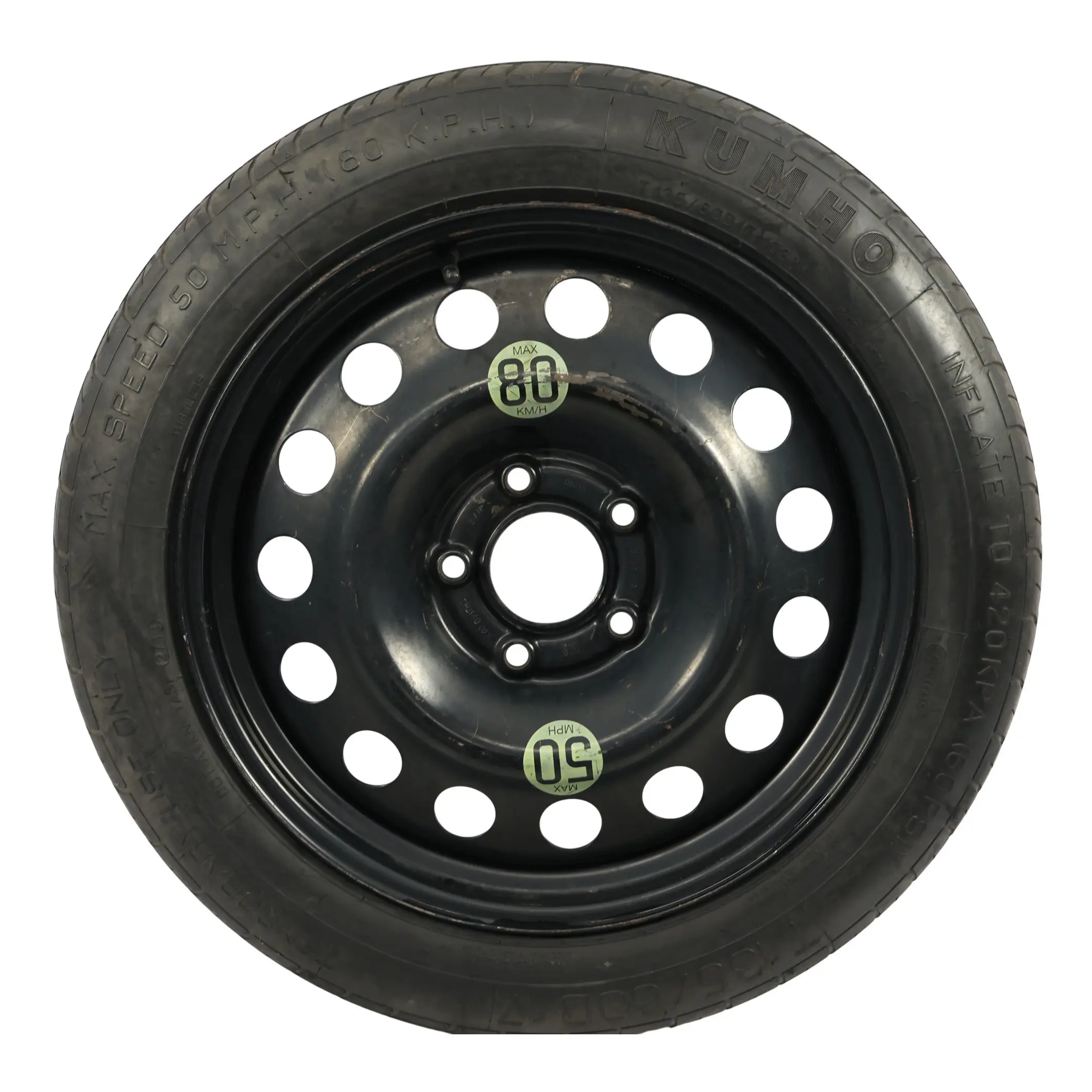 BMW E60 E61 X3 E83 Reserverad Stahl Schwarz 17" 4B ET:18 Reifen 135/80 758778