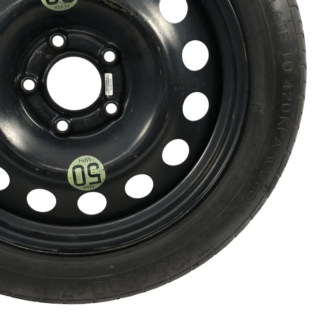 BMW E60 E61 X3 E83 Ruota Scorta Acciaio Nera 17" 4B ET:18 135/80 758778 - SKU 6758778-6 - Numero di parte 6758778