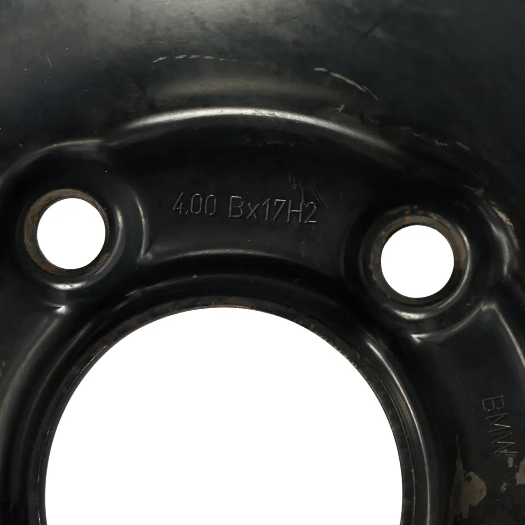 Spare Wheel Steel Black 17" 4B ET:18 Tire 135/80 Kumho 758778 to BMW E60 E61 X3 E83 with Part number 6758778 BMW E60 E61 X3 E83 Spare Wheel Steel Black 17" 4B ET:18 Tire 135/80 Kumho 758778 - SKU 6758778-6 - Part number 6758778