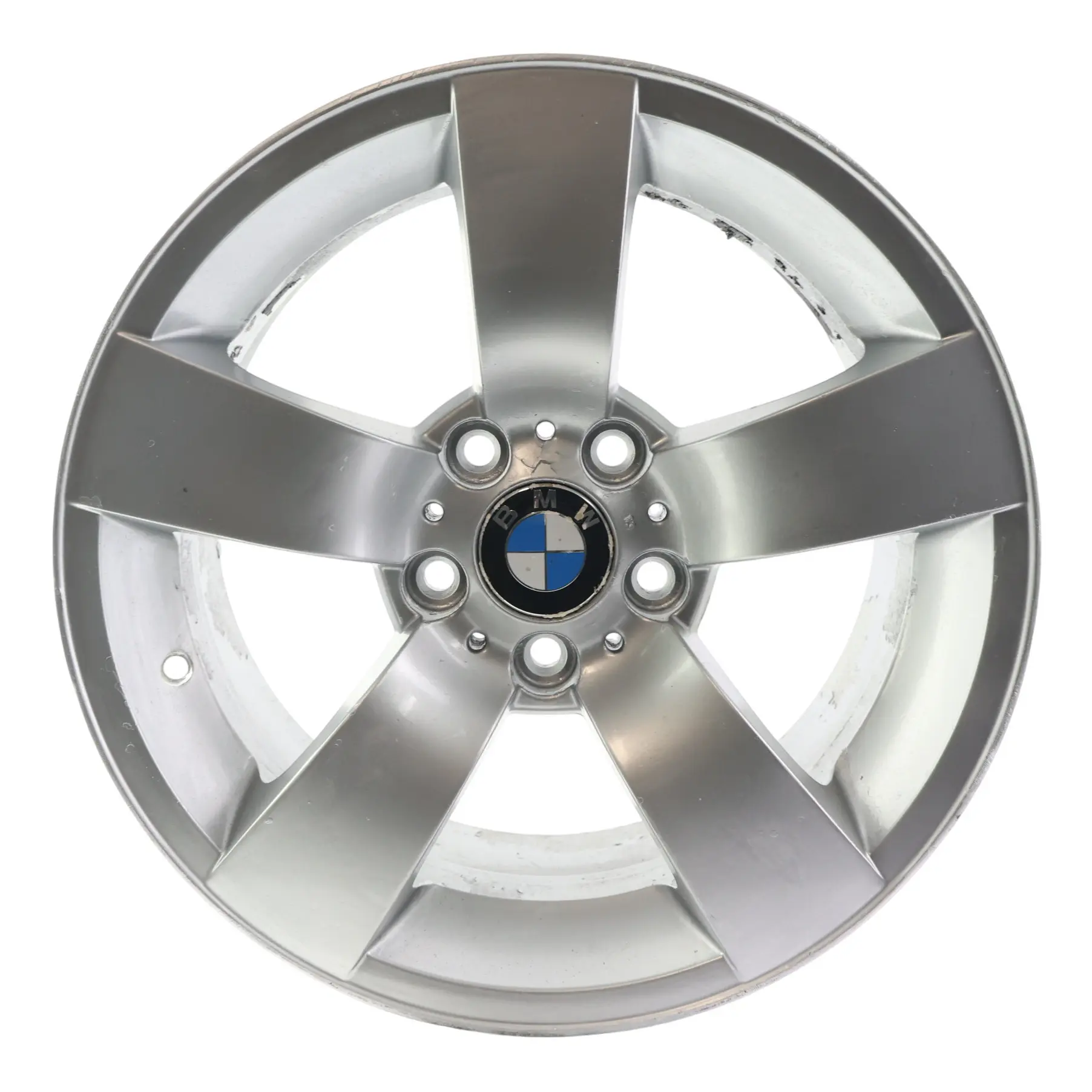BMW E60 E61 Cerchio Ruota In Lega Argento 17" Star Spoke 122 8J ET:20 6760615