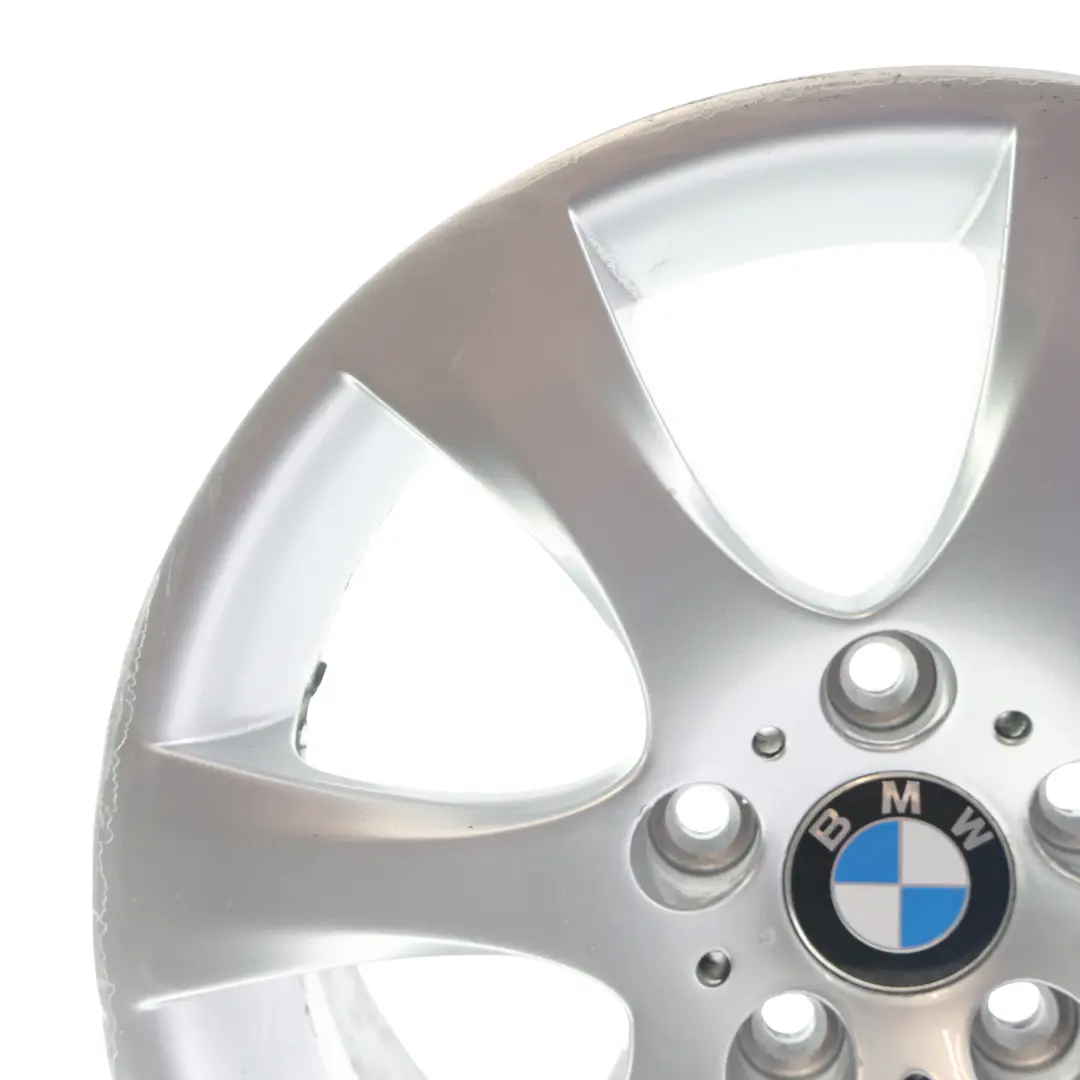 Silberne Leichtmetallfelge 17" Sternspeiche 185 8J ET:34 für BMW E90 E91 E92 mit Teilenummer 6764623 BMW E90 E91 E92 Silberne Leichtmetallfelge 17" Sternspeiche 185 8J ET:34 - SKU 6764623-2 - Teilenummer 6764623