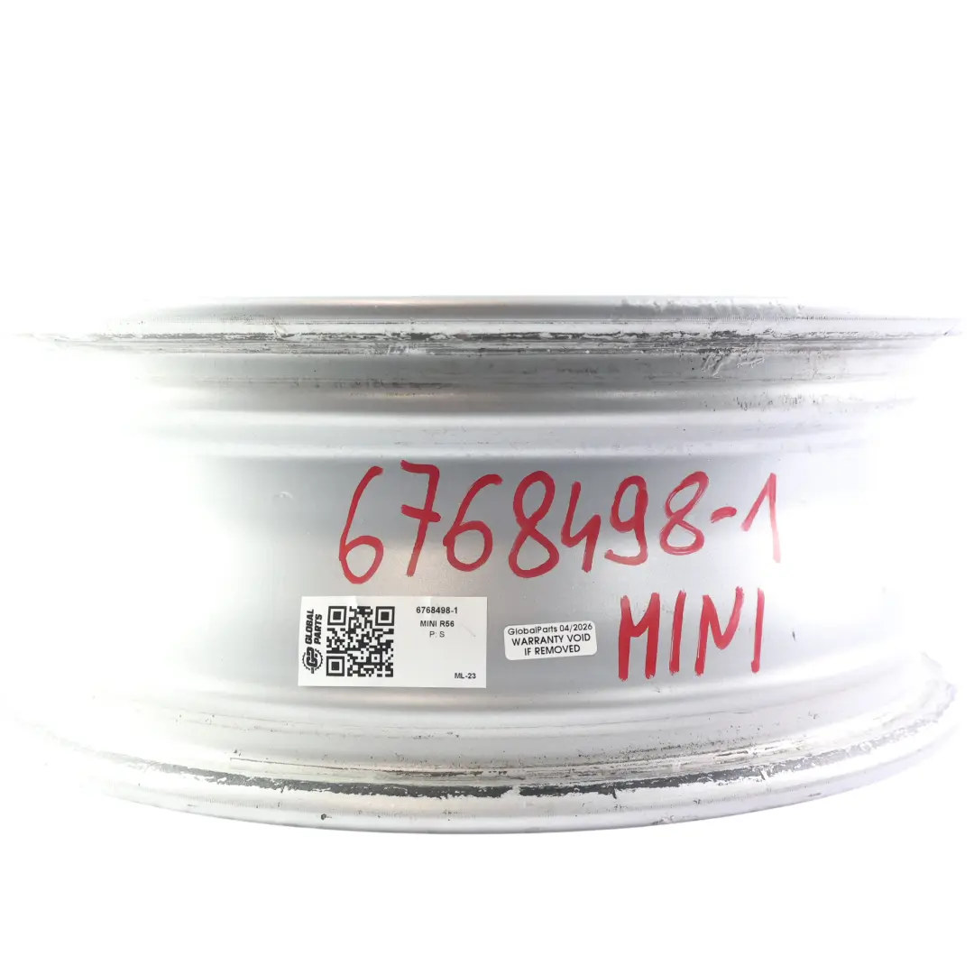 Alu Felge Alufelge Silber 15" 5 Star Spooler 100 für Mini Cooper R50 R56 mit Teilenummer 6768498 Mini Cooper R50 R56 Alu Felge Alufelge Silber 15" 5 Star Spooler 100 - SKU 6768498-1 - Teilenummer 6768498