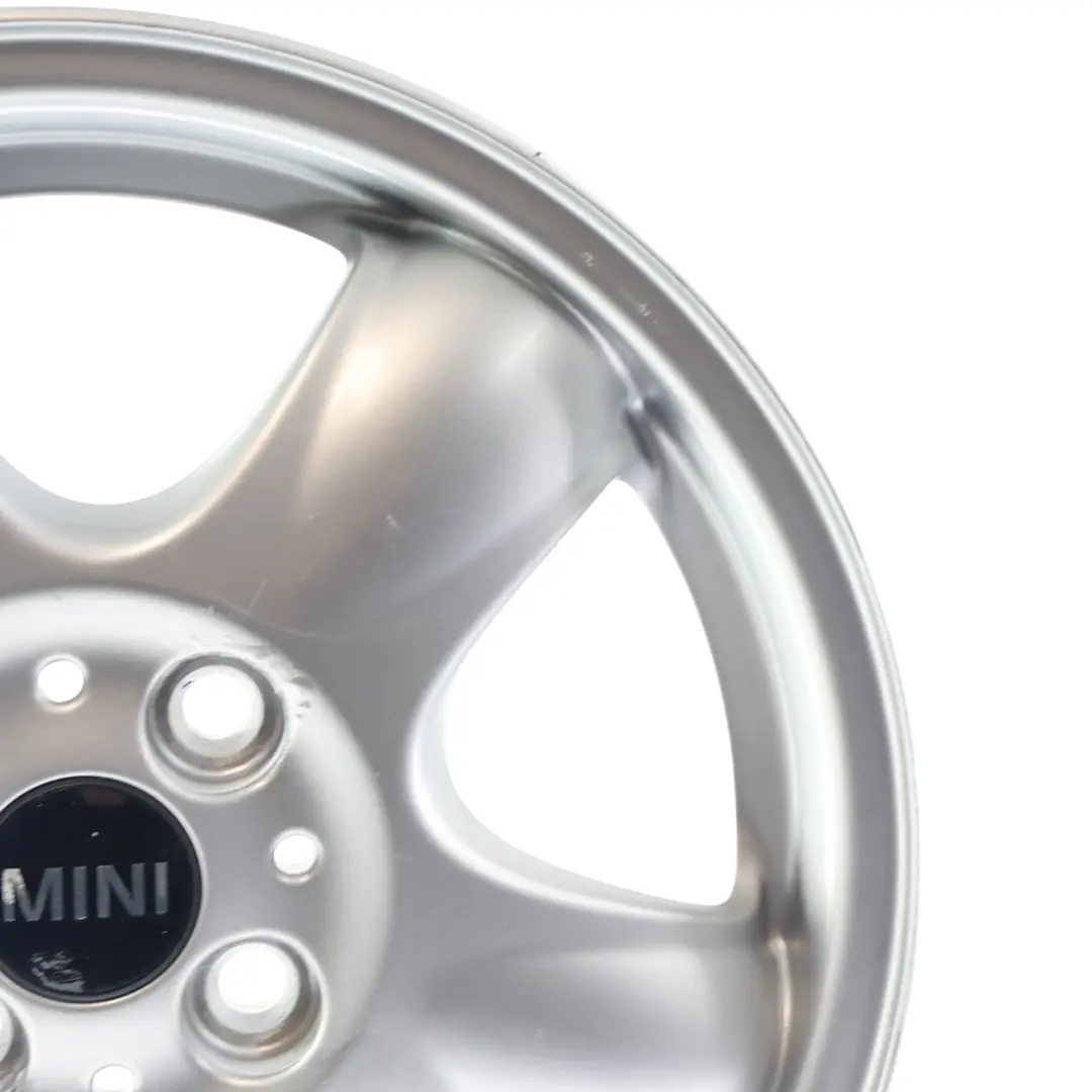Alloy Rim 15" 5-Start Spooler 100 to Mini Cooper One R50 R55 R56 Silver Wheel with Part number 6768498 Mini Cooper One R50 R55 R56 Silver Wheel Alloy Rim 15" 5-Start Spooler 100 - SKU 6768498-1 - Part number 6768498