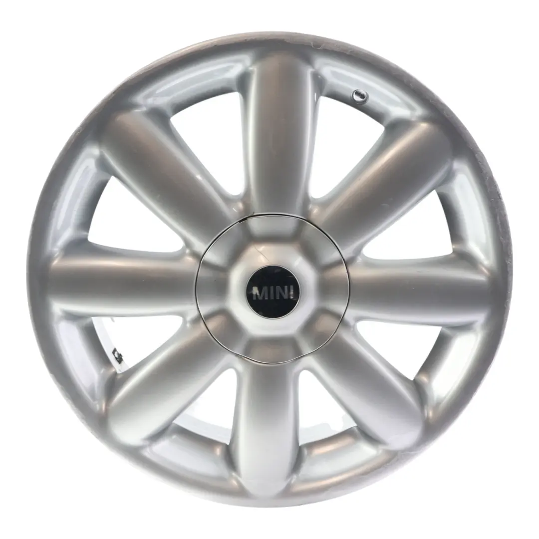 Alu Felge Alufelge 17" 7J ET:48 für Mini Cooper One R50 R53 R55 R56 Silver mit Teilenummer 6769411 Mini Cooper One R50 R53 R55 R56 Silver Alu Felge Alufelge 17" 7J ET:48 - SKU 6769411-1 - Teilenummer 6769411