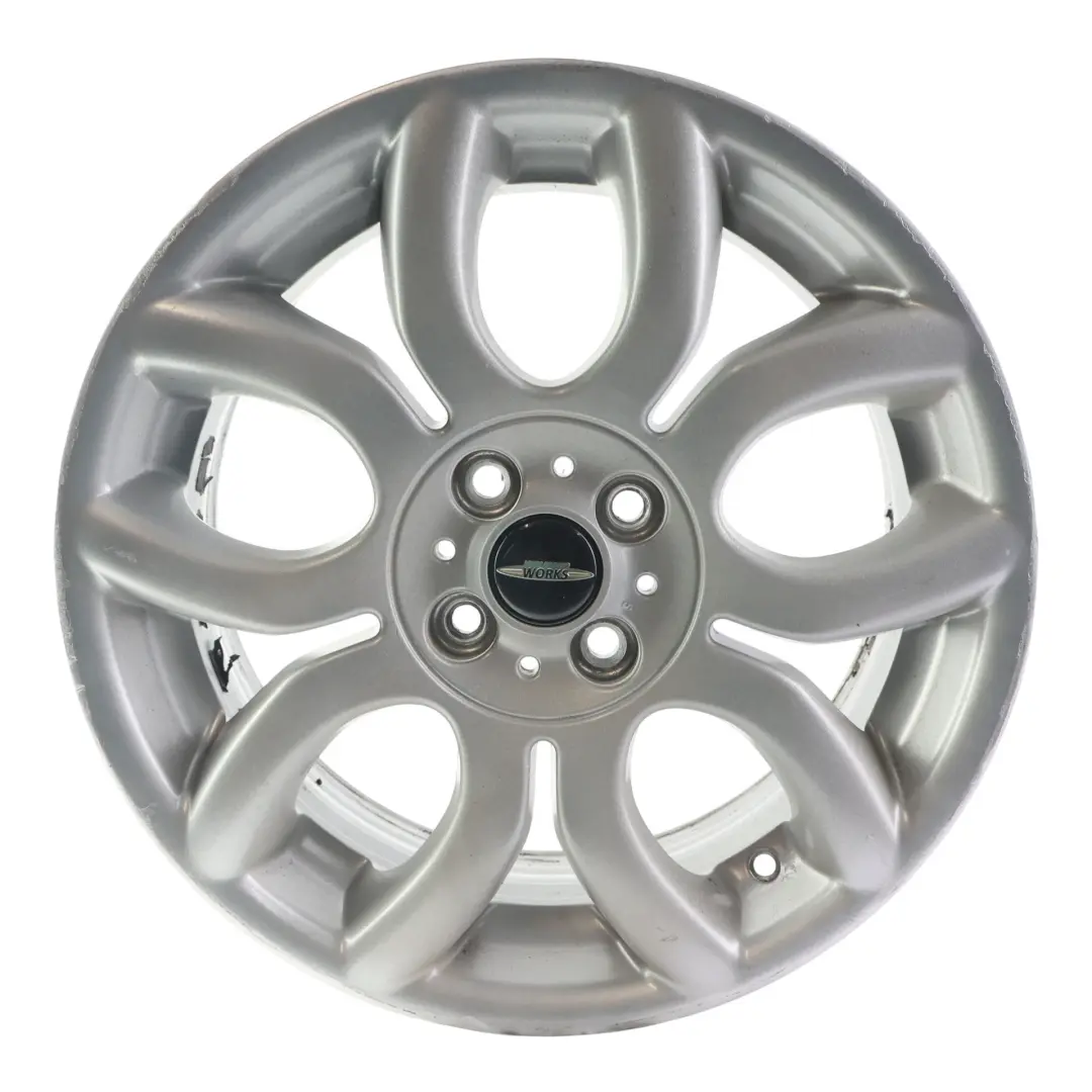 Alloy Rim 17" 7J Flame Spoke 97 to Mini Cooper One R50 R55 R56 R57 Silver Wheel with Part number 6775685 Mini Cooper One R50 R55 R56 R57 Silver Wheel Alloy Rim 17" 7J Flame Spoke 97 - SKU 6775685-8 - Part number 6775685
