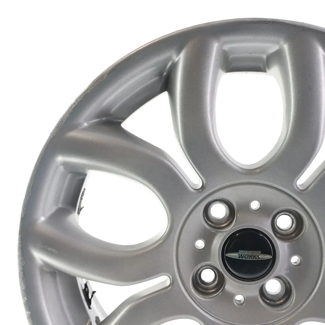 Alloy Rim 17" 7J Flame Spoke 97 to Mini Cooper One R50 R55 R56 R57 Silver Wheel with Part number 6775685 Mini Cooper One R50 R55 R56 R57 Silver Wheel Alloy Rim 17" 7J Flame Spoke 97 - SKU 6775685-8 - Part number 6775685