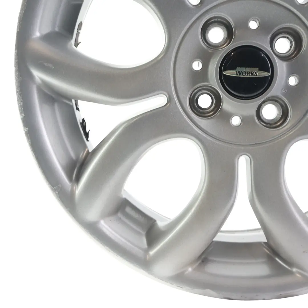 Mini Cooper One R50 R55 R56 R57 Silver Wheel Alloy Rim 17" 7J Flame Spoke 97 - SKU 6775685-8 - Part number 6775685