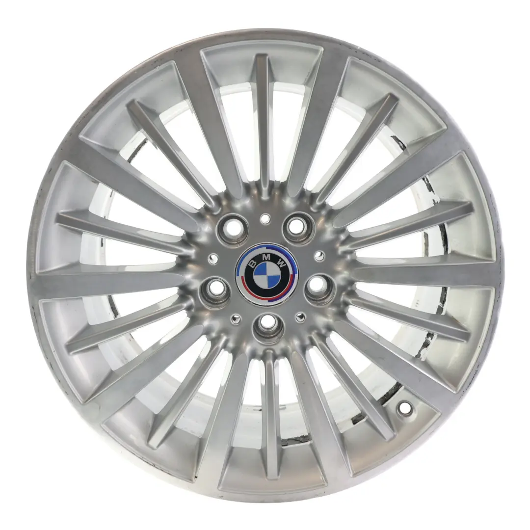 Silber Alu Felge Alufelge 18" Vielspeiche 416 8J ET:34 für BMW F30 F31 F32 mit Teilenummer 6796249 BMW F30 F31 F32 Silber Alu Felge Alufelge 18" Vielspeiche 416 8J ET:34 - SKU 6796249-1 - Teilenummer 6796249