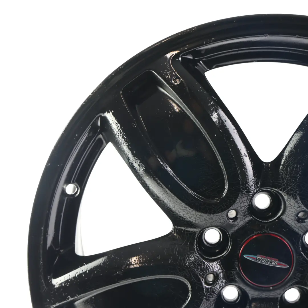 Alloy Rim 18" 7J ET:54 JCW Cup Spoke to Mini F55 F56 F57 Black Wheel with Part number 6855115 Mini F55 F56 F57 Black Wheel Alloy Rim 18" 7J ET:54 JCW Cup Spoke - SKU 6855115-4 - Part number 6855115