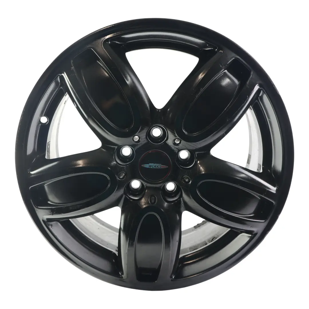 Alloy Rim 18" 7J ET:54 JCW Cup Spoke to Mini F55 F56 F57 Black Wheel with Part number 6855115 Mini F55 F56 F57 Black Wheel Alloy Rim 18" 7J ET:54 JCW Cup Spoke - SKU 6855115-6 - Part number 6855115