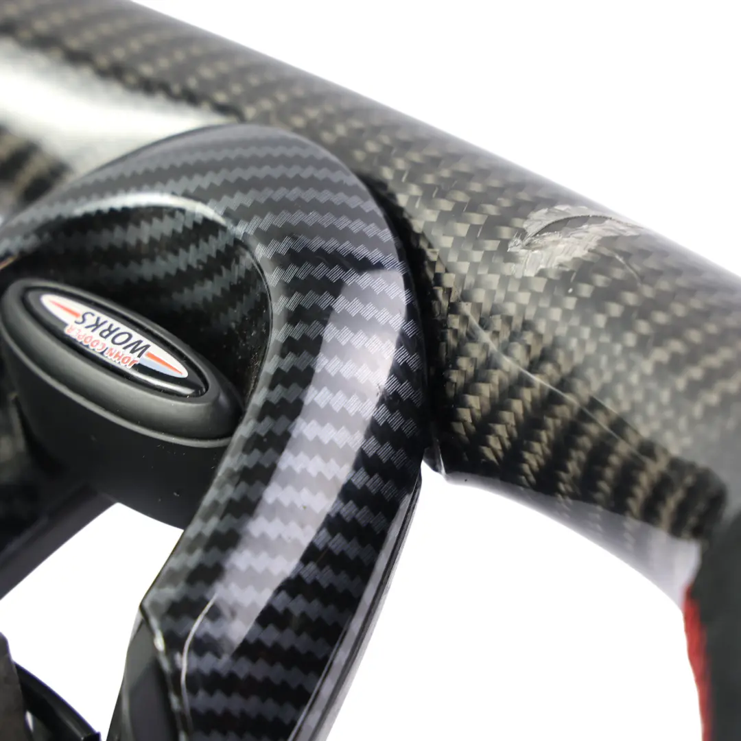 Mini Cooper S JCW F56 Steering Wheel Carbon Alcantara Flat Bottom Paddle Shift - SKU 6996049-3 - Part number 6996049