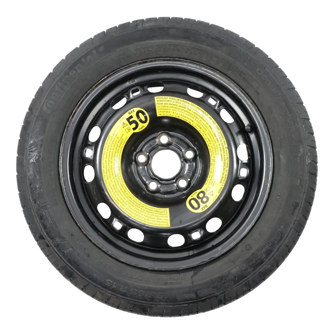 MK1 Reserverad Felge R15 6J ET:43 Reifen 195/55 für Skoda Fabia mit Teilenummer 6Q0601027M Skoda Fabia MK1 Reserverad Felge R15 6J ET:43 Reifen 195/55 - SKU 6Q0601027M-4 - Teilenummer 6Q0601027M