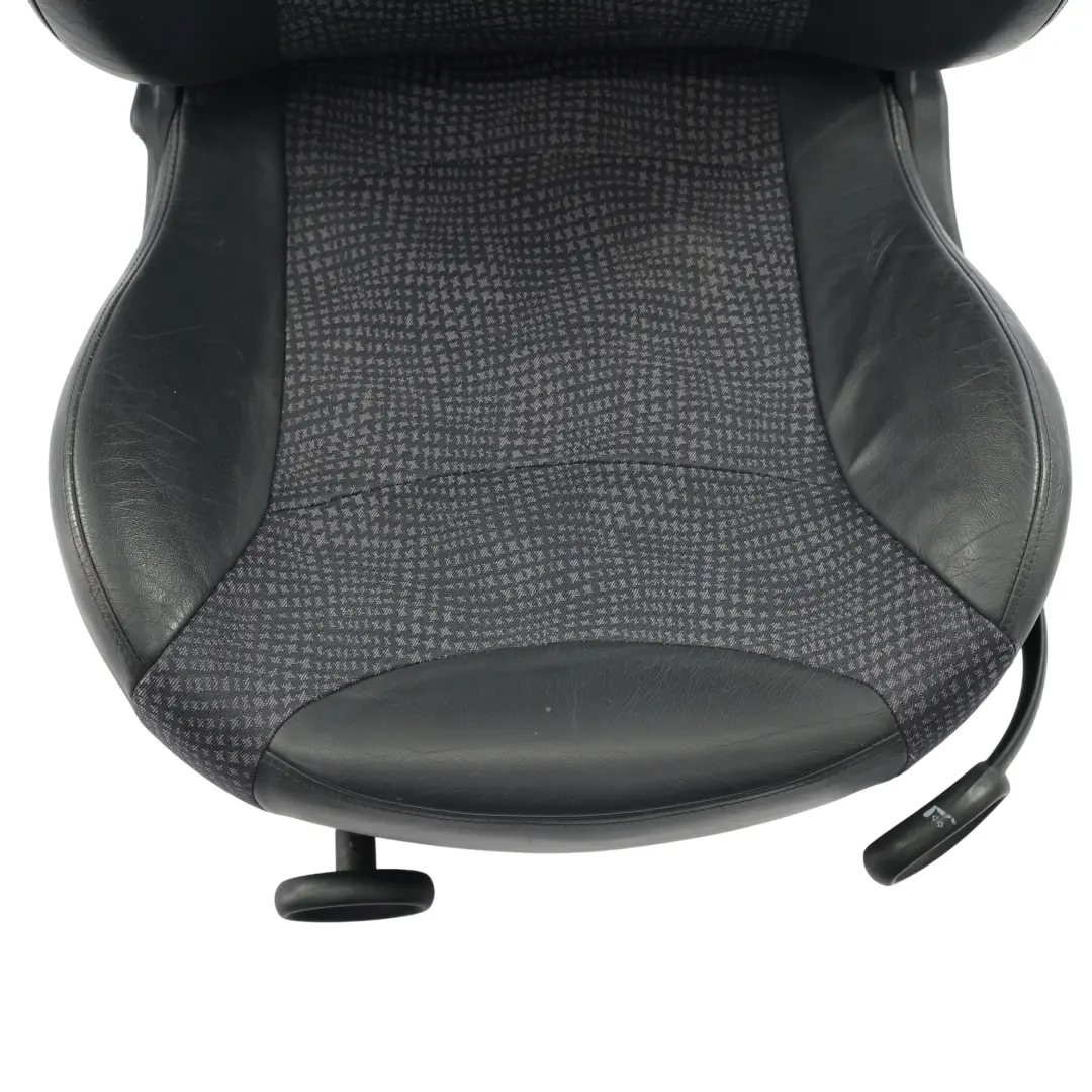Front Left N/S Half Leather Seat Panther Black Kaleido to Mini Cooper R50 Sport with Part number 7073009 Mini Cooper R50 Sport Front Left N/S Half Leather Seat Panther Black Kaleido - SKU 7073009-2 - Part number 7073009