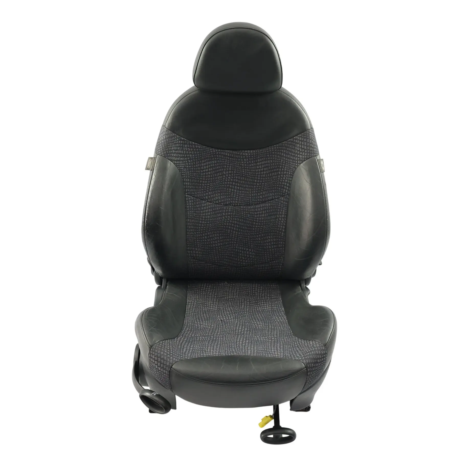 Mini R50 Sedile Anteriore Sport Destro Metà Pelle Tessuto Nero Pantera