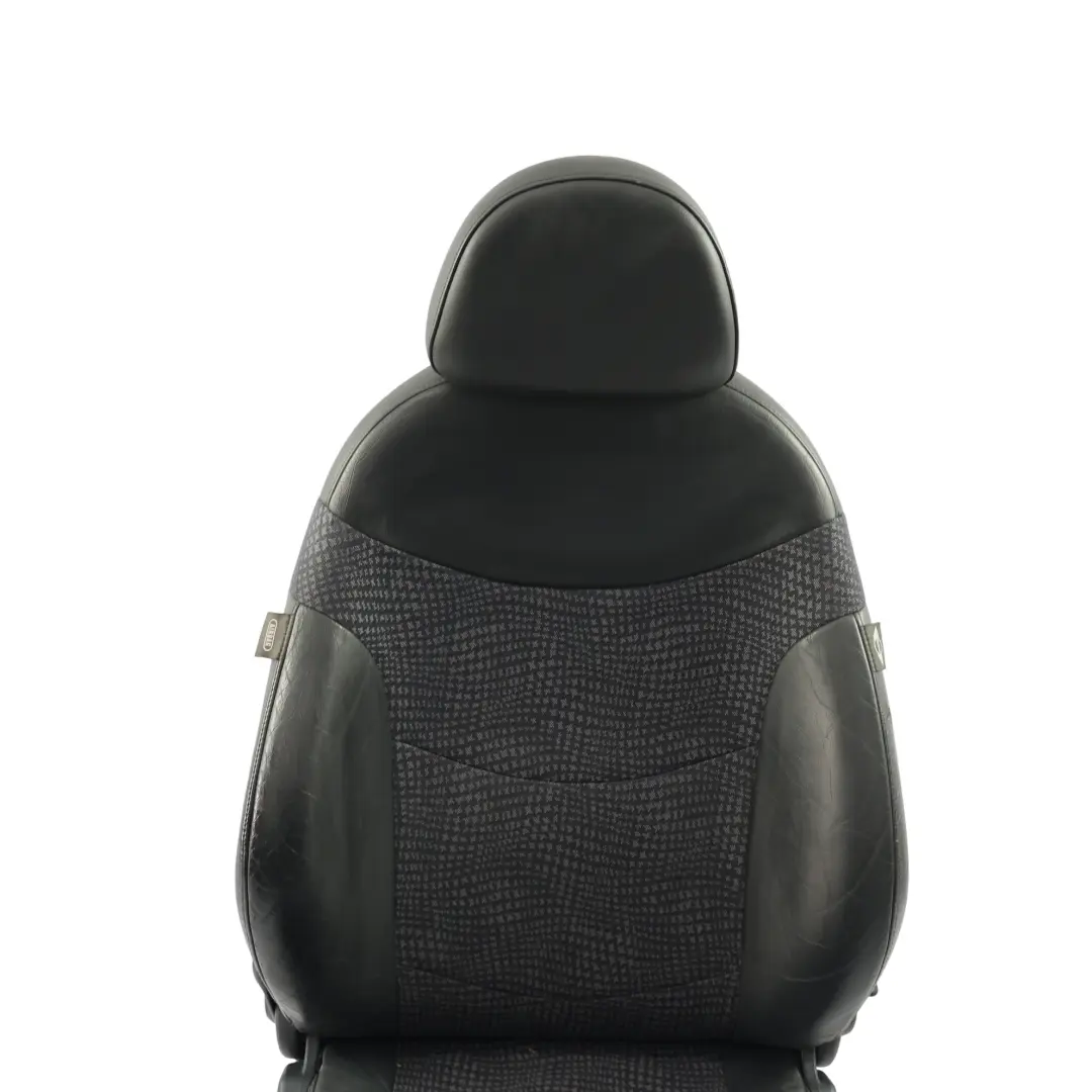 Asiento Delantero Deportivo Derecho Cuero Tela Negro Pantera para Mini R50 con número de pieza 7073010 Mini R50 Asiento Delantero Deportivo Derecho Cuero Tela Negro Pantera - SKU 7073010-4 - Número de pieza 7073010