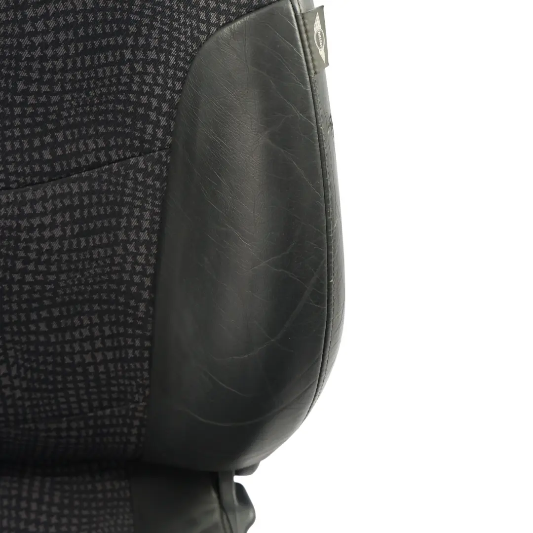 Mini R50 Front Seat Sport Right O/S Half Leather Cloth Panther Black Kaleido - SKU 7073010-4 - Part number 7073010