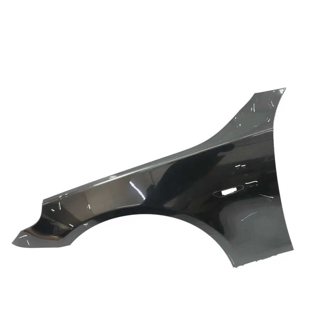 BMW E60 E61 Seitenverkleidung Vorne Links Kotflügel Schwarz Saphir Metallic 475 - SKU 7111429-BS - Teilenummer 7111429
