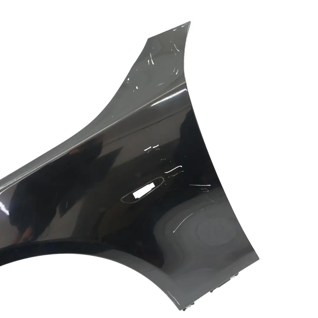 BMW E60 E61 Seitenverkleidung Vorne Links Kotflügel Schwarz Saphir Metallic 475 - SKU 7111429-BS - Teilenummer 7111429