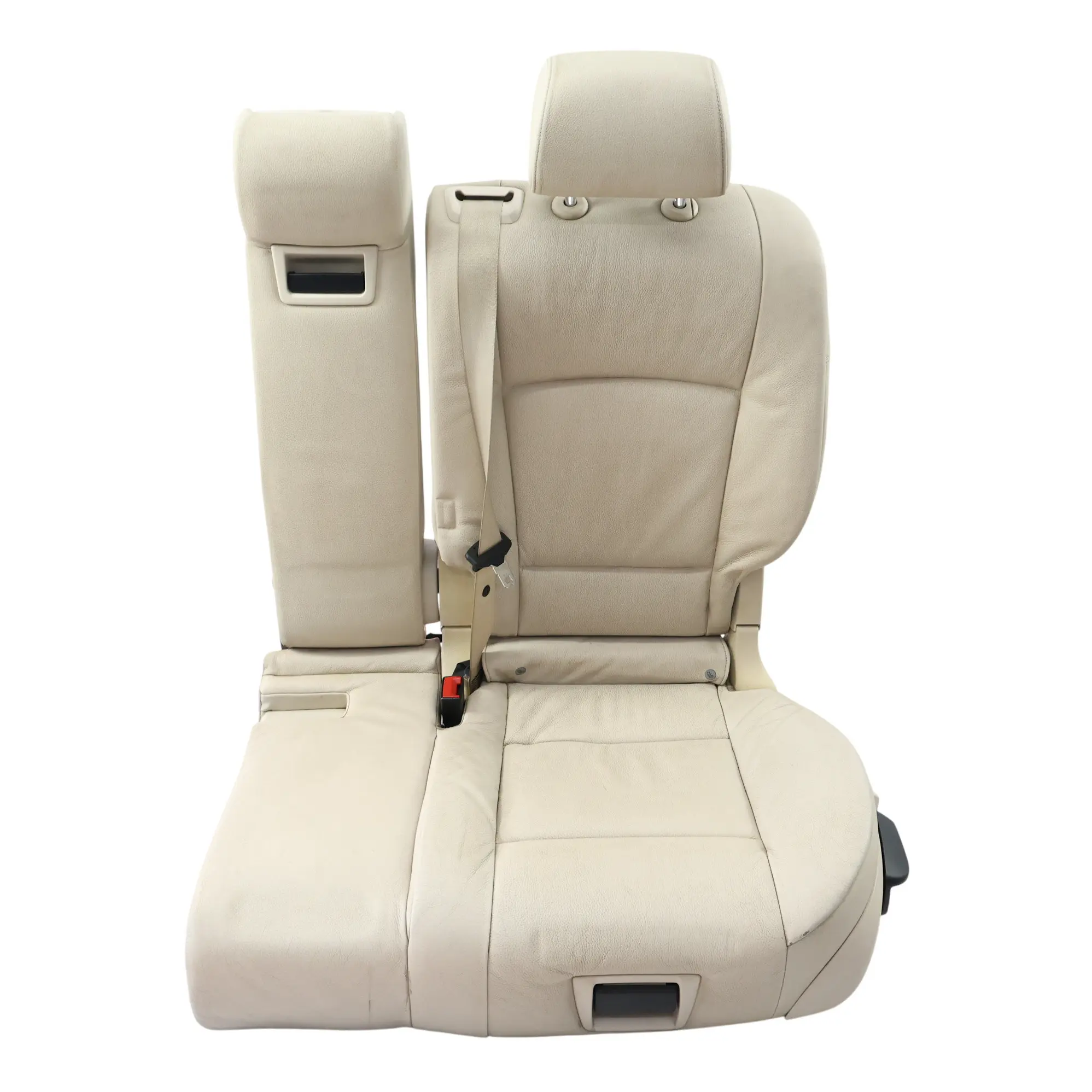 BMW F07 Sedile Posteriore Sinistro Pelle Dakota Bianco Isofix Bracciolo
